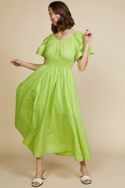 Andrea Poplin Midi Dress