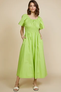 Andrea Poplin Midi Dress