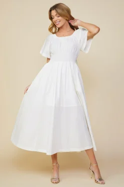 Andrea Poplin Midi Dress