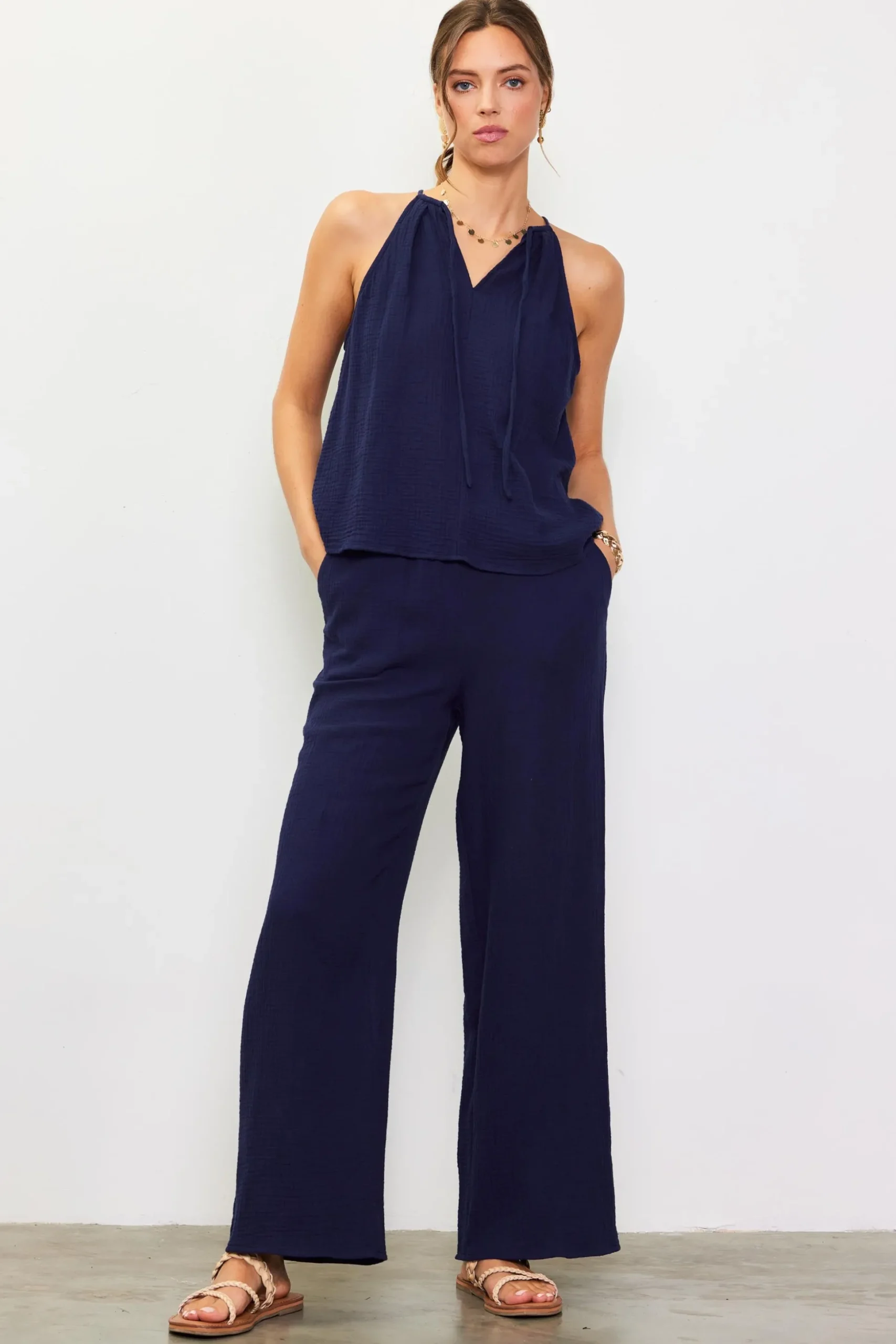 Gaia Tulip Back Halter Top