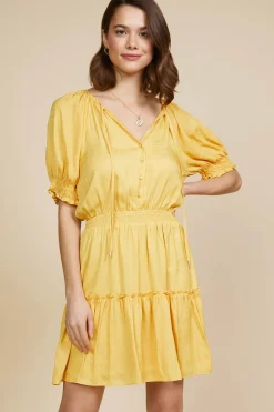 Jacquard Tiered Short Dress