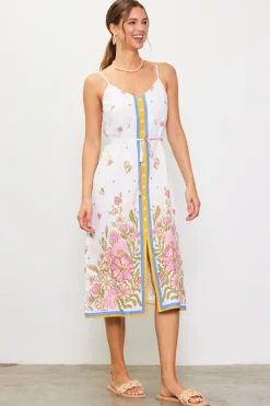 Lanya Floral Print Midi Dress