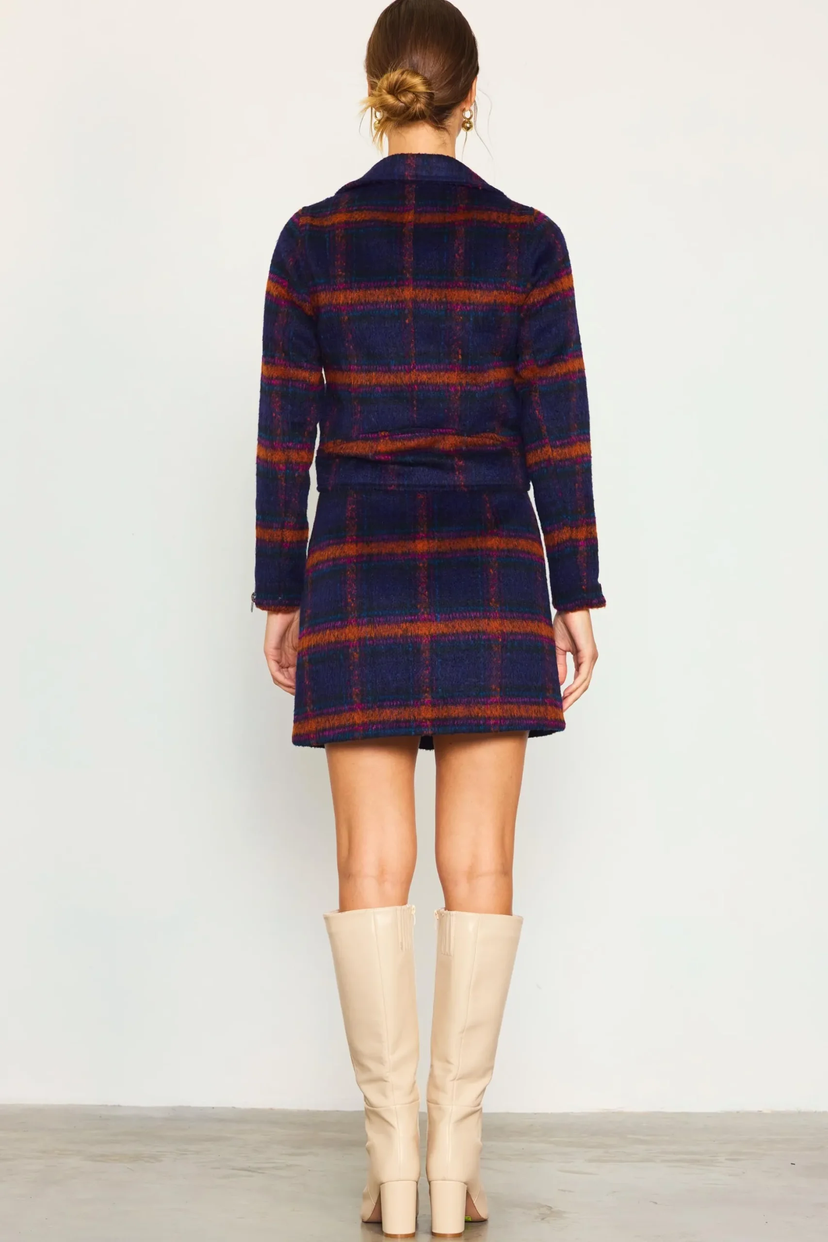 Plaid Moto Jacket