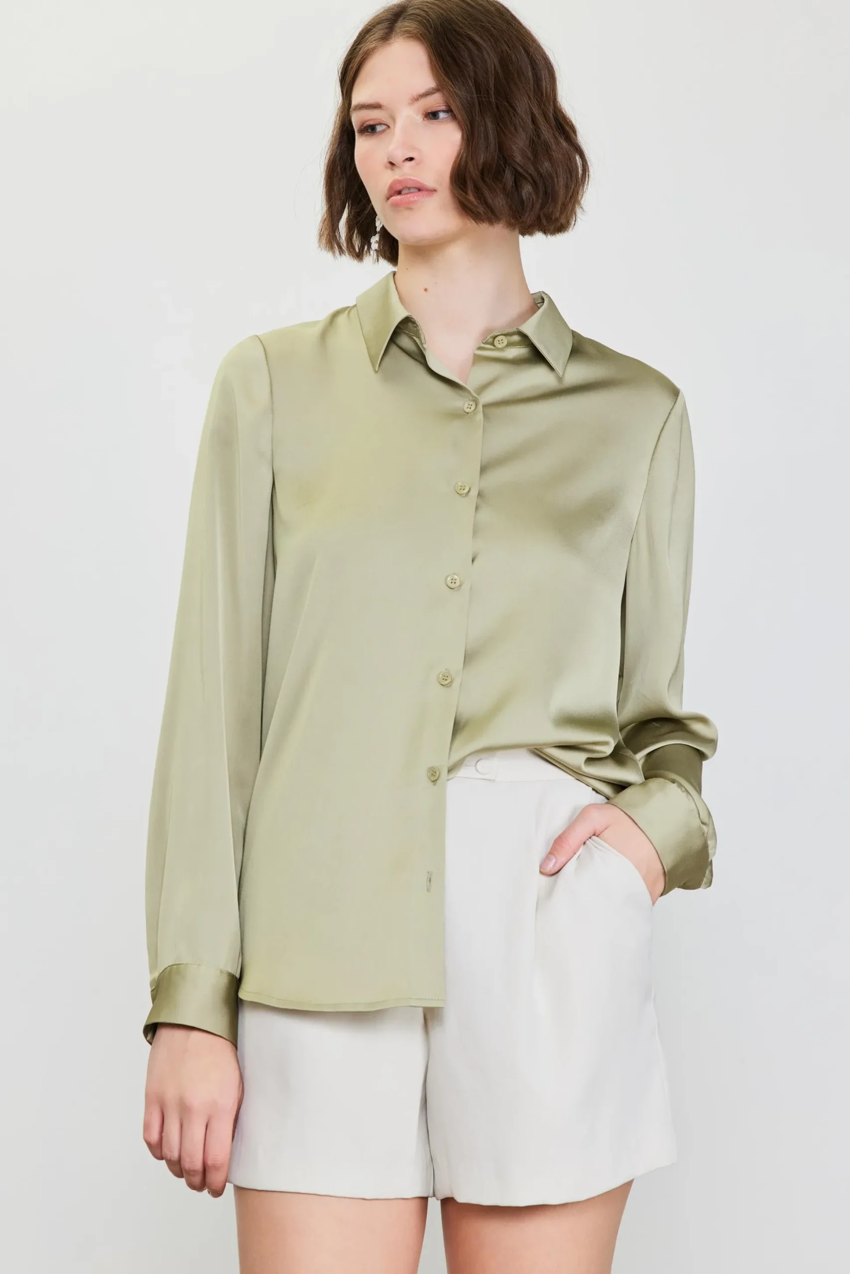 Recycled Classic Button Down Top