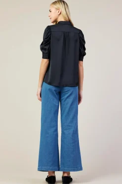 Recycled Shirred Sleeve Blouse