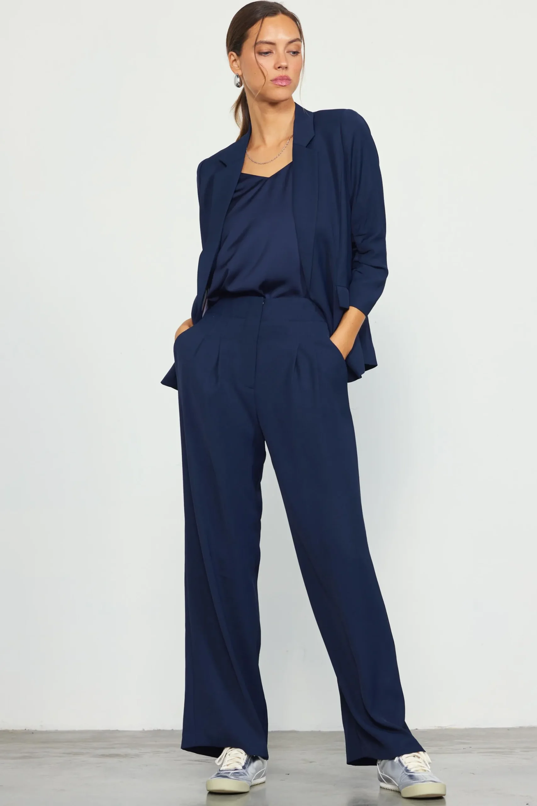 Recycled Shirred Sleeve Blazer
