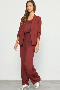 Recycled Shirred Sleeve Blazer