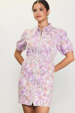 Retro Collared Mini Dress