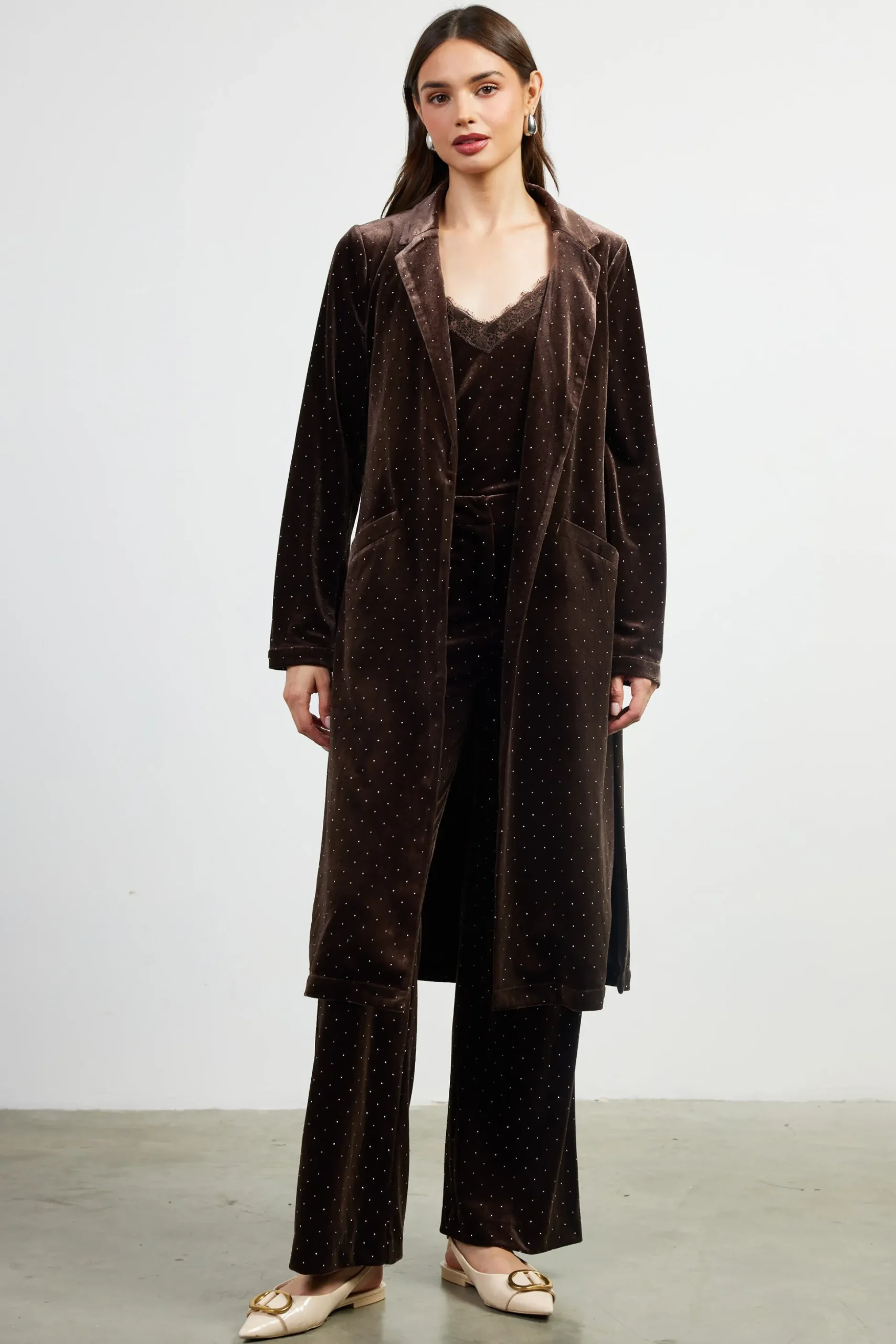 Rhinestone Velvet Duster