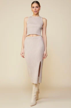 Ribbed Knit Sleeveless Top