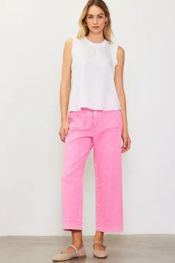 Ruffle Detail Woven Top