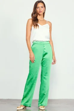 Satin Straight Leg Pant