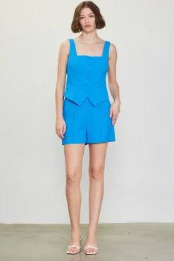 Tailored Pintuck Shorts
