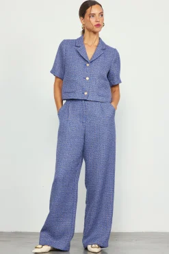 Tweed Wide Leg Pants