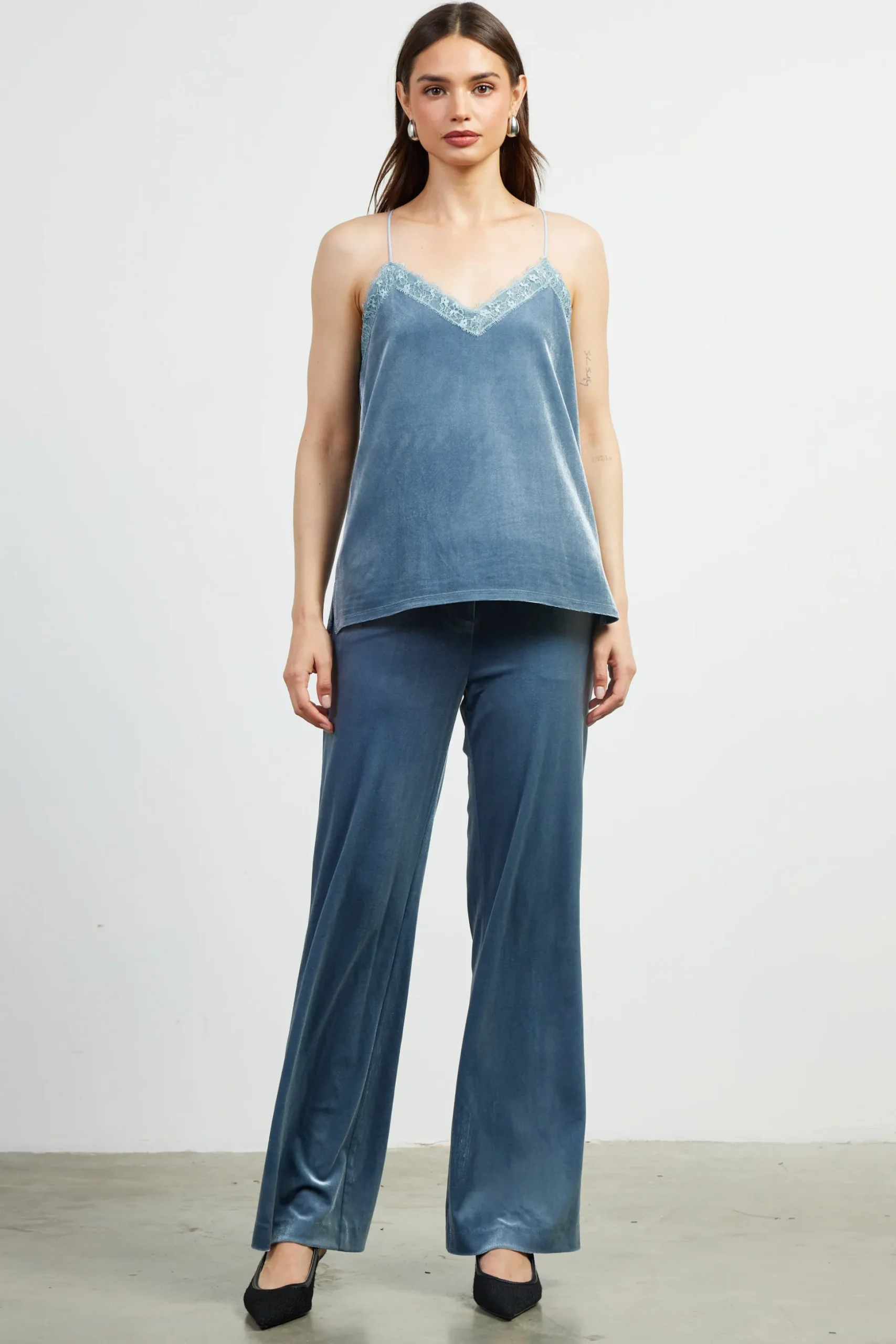 Velvet Lace Detail Cami